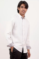 Men's Casual Shirt (White)