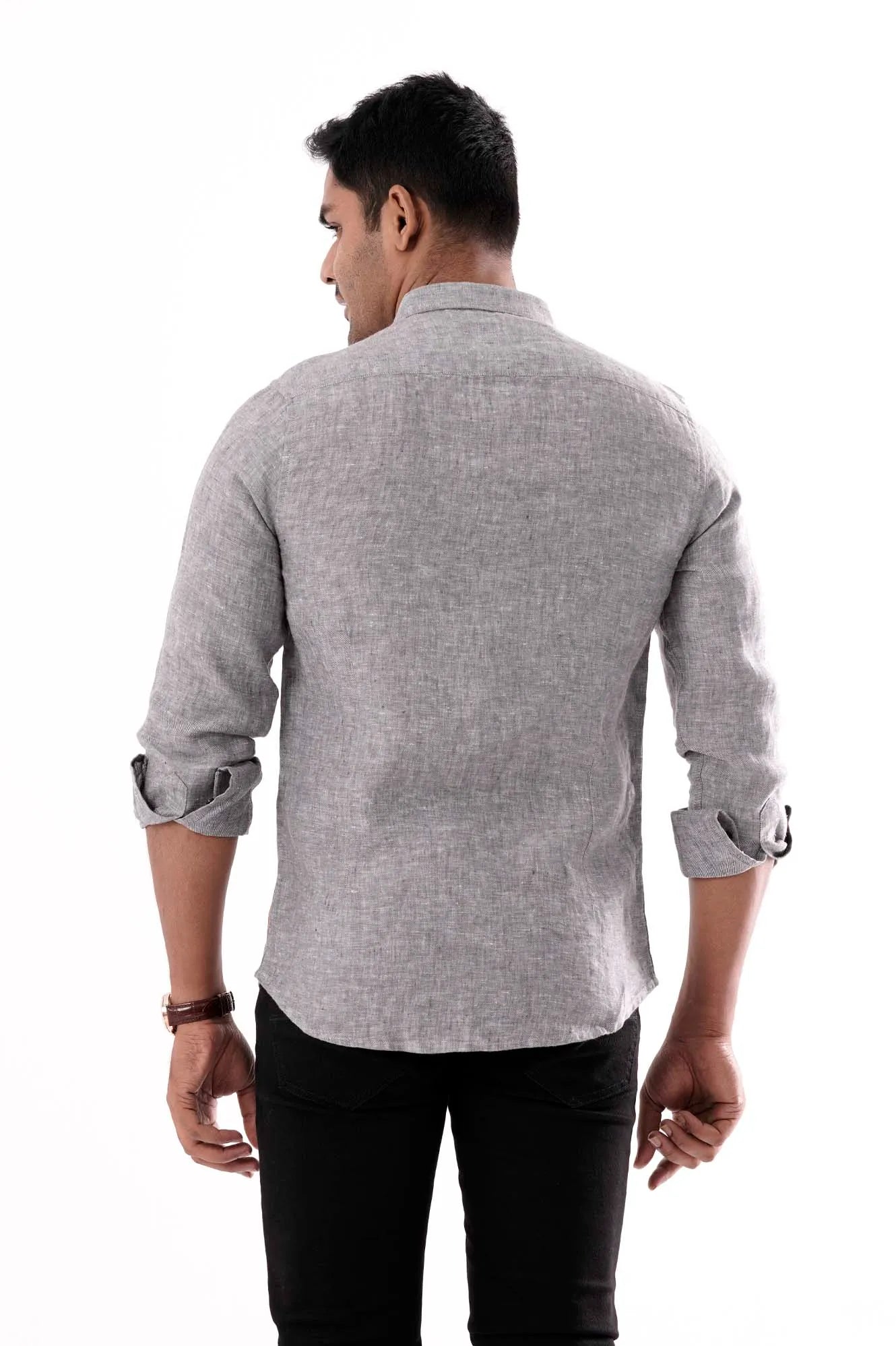 Mens Casual Shirt (Grey)