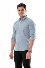 Mens Casual Shirt (Steel Blue)