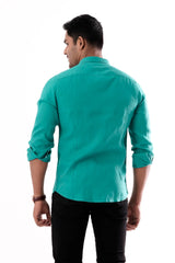 Mens Casual Shirt (Aqua Green)
