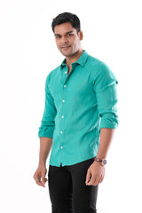 Mens Casual Shirt (Aqua Green)