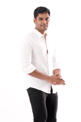 Mens Casual Shirt (White)