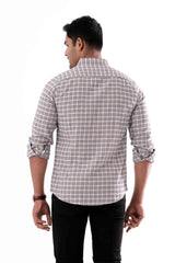 Mens Casual Shirt (Grey Check)