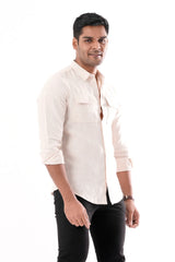 Mens Casual Shirt (Lt. Beige)