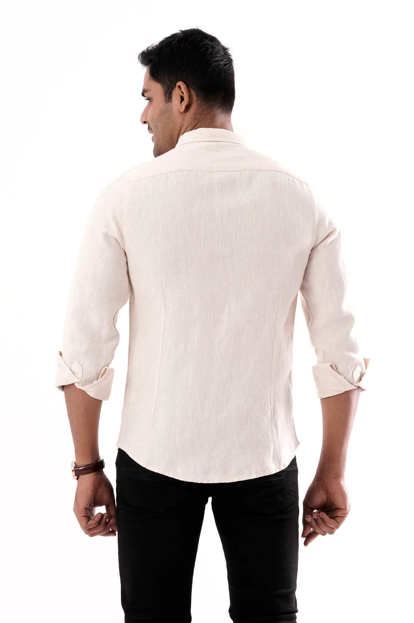 Mens Casual Shirt (Lt. Beige)