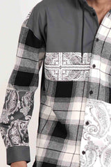 Men's Casual Shirt (Black Check)