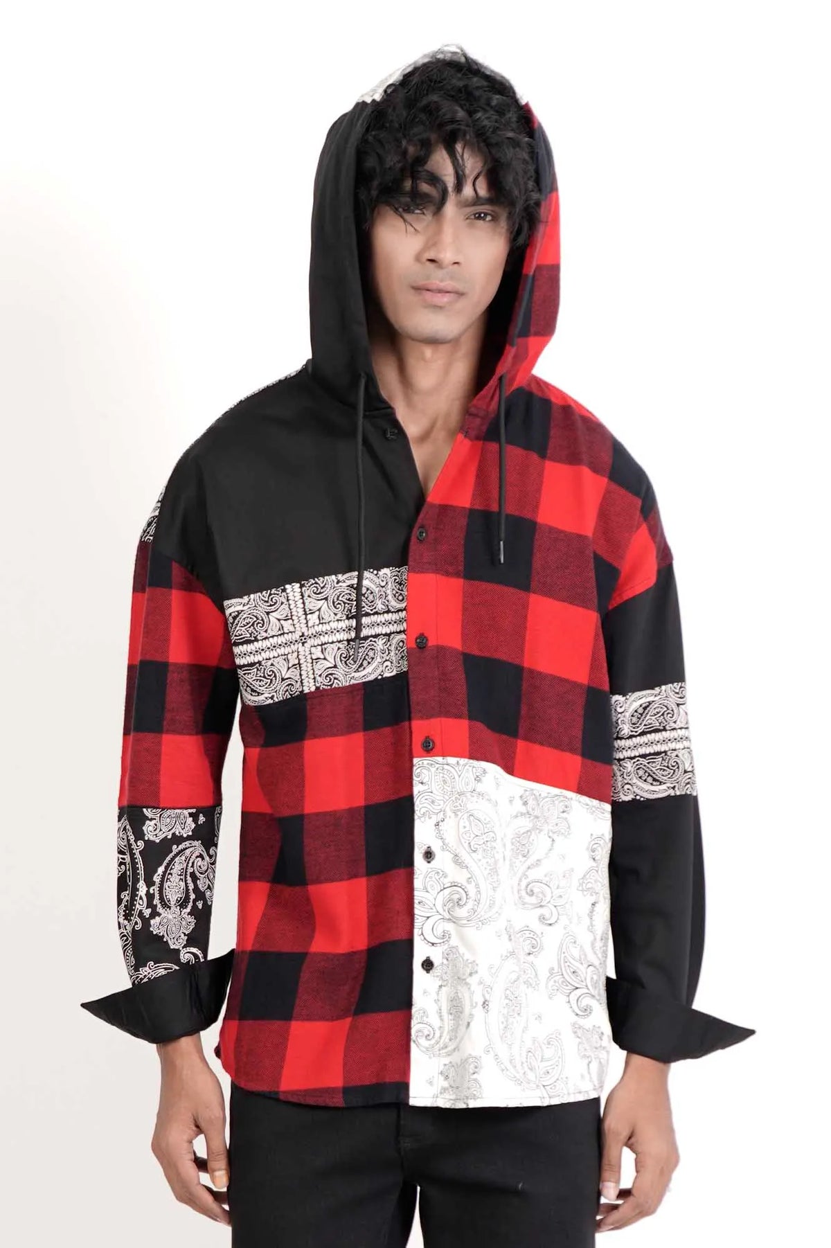 Men's Casual Shirt (Red Check)