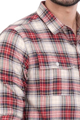 Men's Casual Shirt (Red Check)