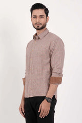 Men's Casual Shirt (Khaki Check)