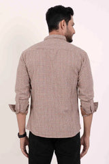 Men's Casual Shirt (Khaki Check)