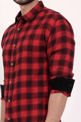 Men's Casual Shirt (Red Check)