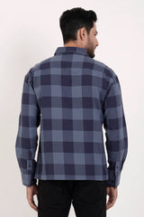 Men's Casual Shirt (Blue Check)