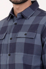 Men's Casual Shirt (Blue Check)