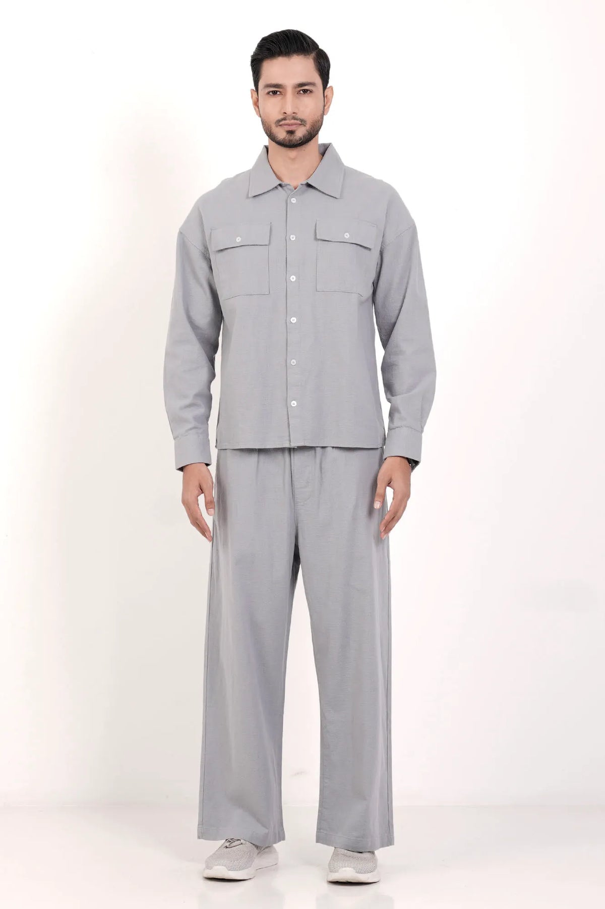Men's Casual Shirt (Bluish Grey)