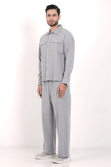 Men's Casual Shirt (Bluish Grey)