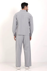 Men's Casual Shirt (Bluish Grey)