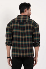 Men's Casual Shirt (Olive Check)