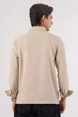 Men's Casual Shirt (Beige)