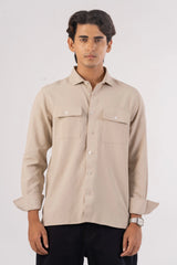 Men's Casual Shirt (Beige)
