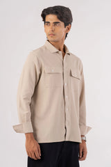 Men's Casual Shirt (Beige)