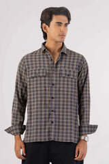 Men's Casual Shirt (Teal Check)
