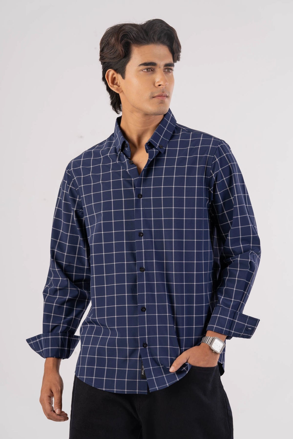 Men's Casual Shirt (Navy)
