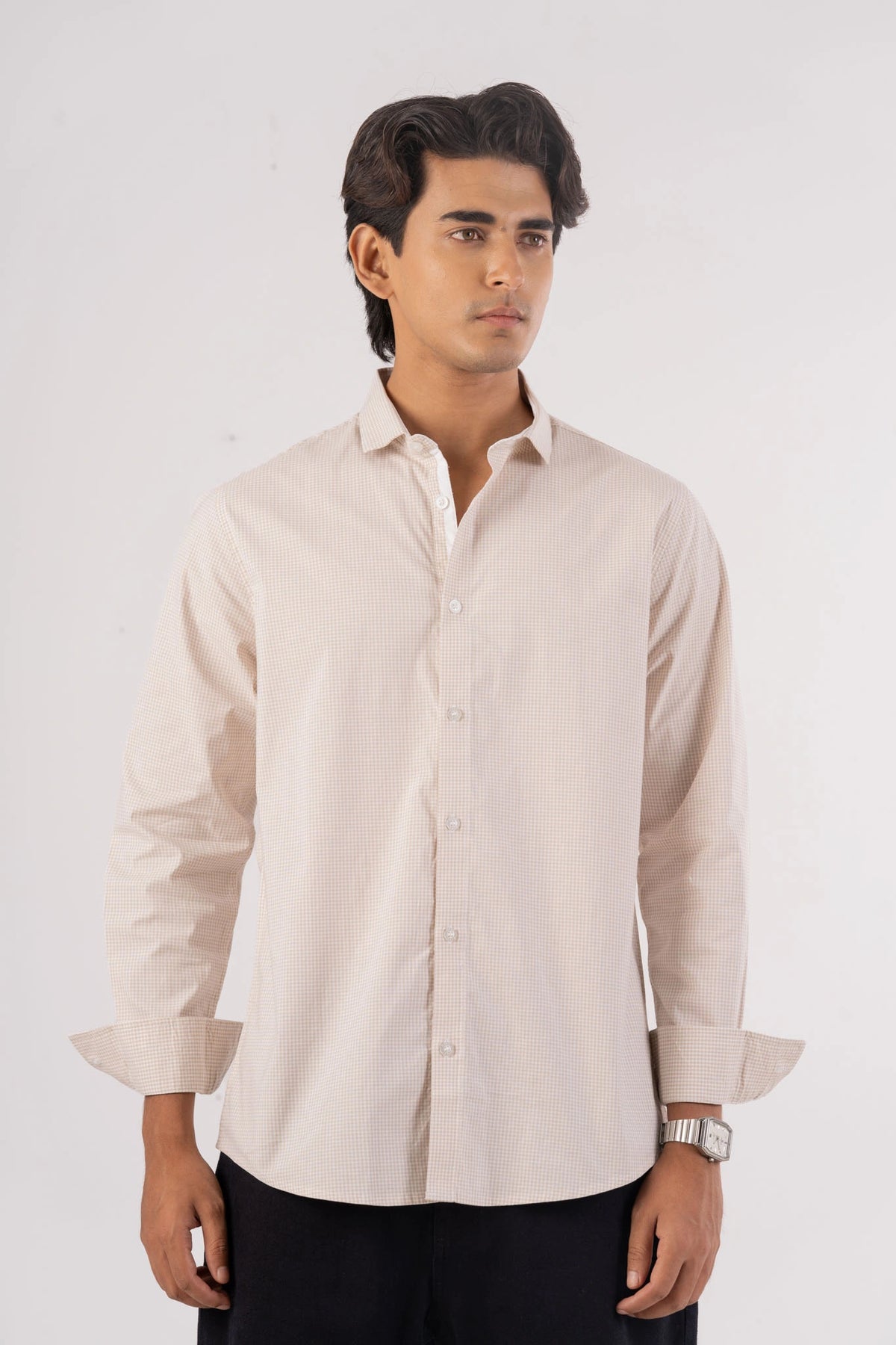 Men's Casual Shirt (Lt. Beige)