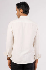 Men's Casual Shirt (White)