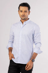 Men's Casual Shirt (White Printed)