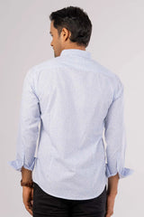 Men's Casual Shirt (White Printed)