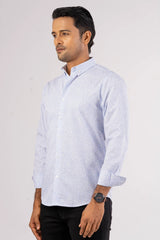 Men's Casual Shirt (White Printed)