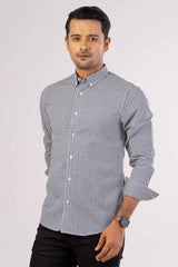 Men's Casual Shirt (Blue Check)