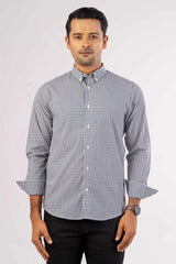 Men's Casual Shirt (Blue Check)