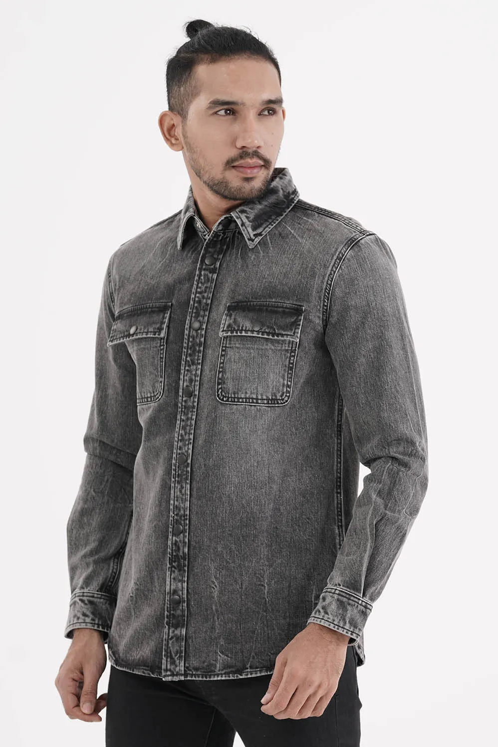 Men's Shirt Jacket (Dark Wash)