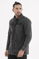 Men's Shirt Jacket (Dark Wash)