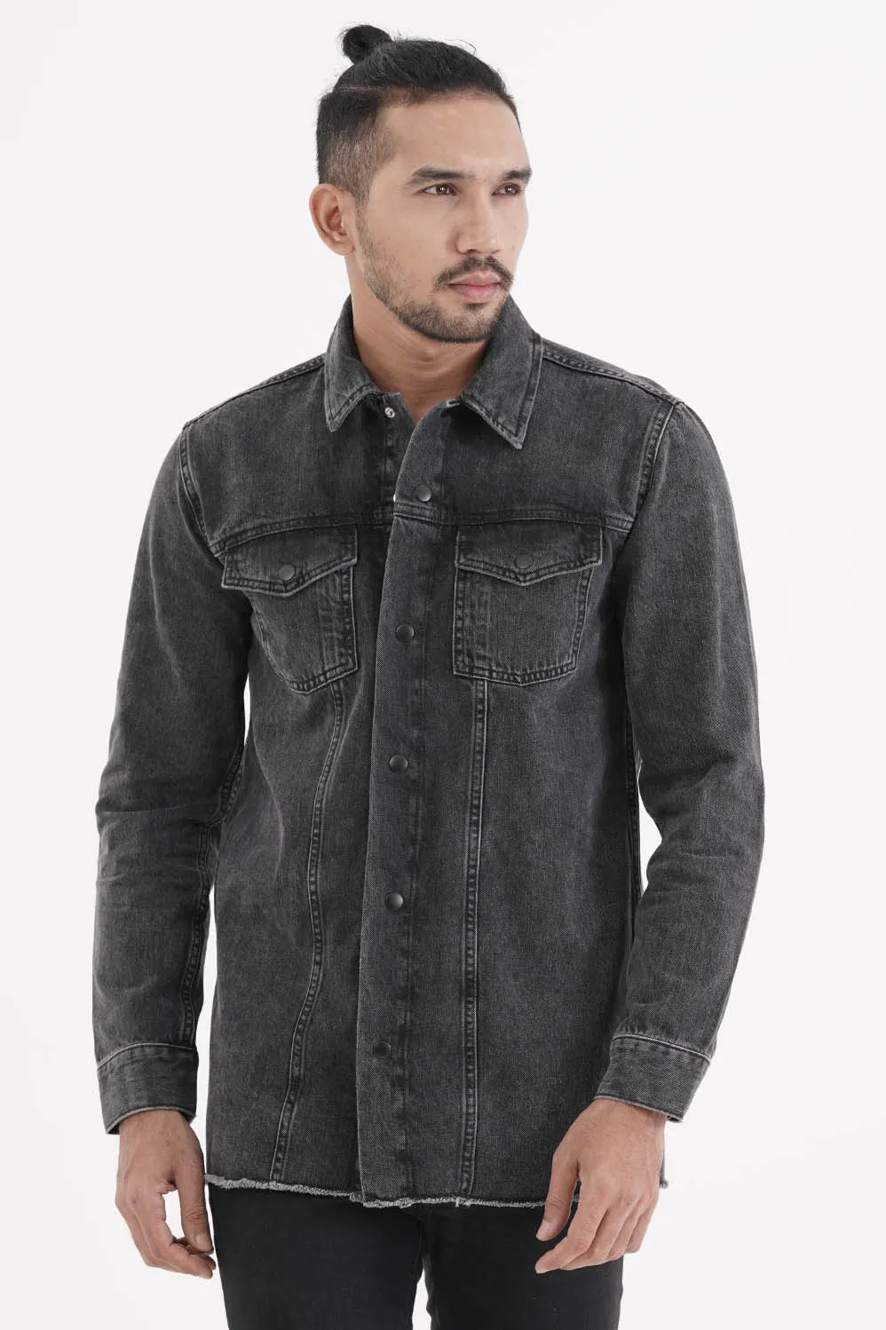 Men's Shirt Jacket (Dark Wash)