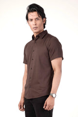 Men's Short Sleeve Shirt (Dk. Brown)