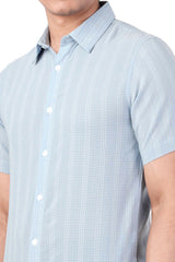 Men's Short Sleeve Shirt (Blue)