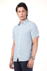 Men's Short Sleeve Shirt (Blue)