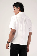 Men's Short Sleeve Shirt (White)