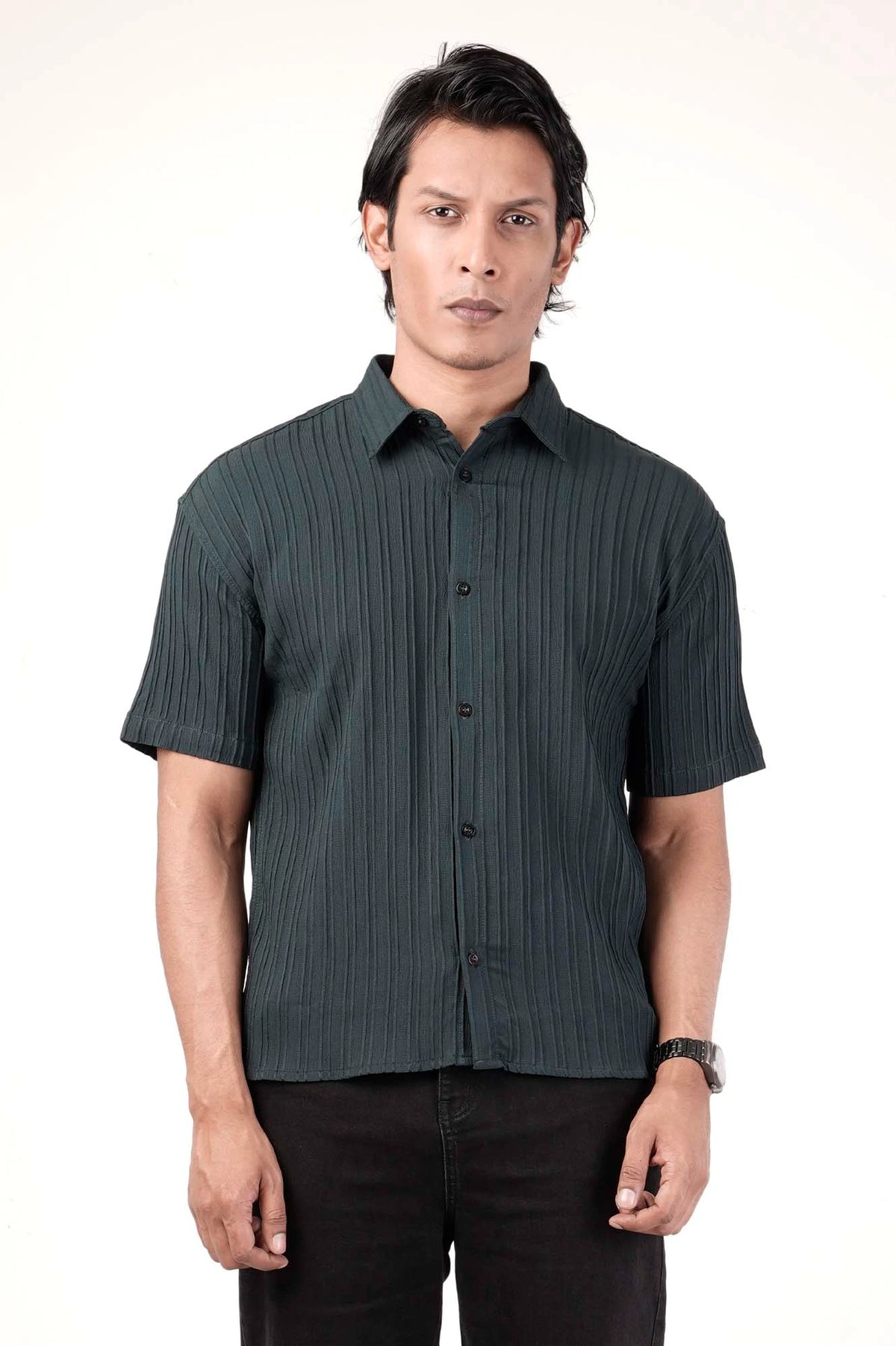 Men's Short Sleeve Shirt (Dk. Green)