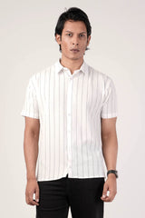 Men's Short Sleeve Shirt (White)