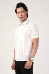 Men's Short Sleeve Shirt (White)