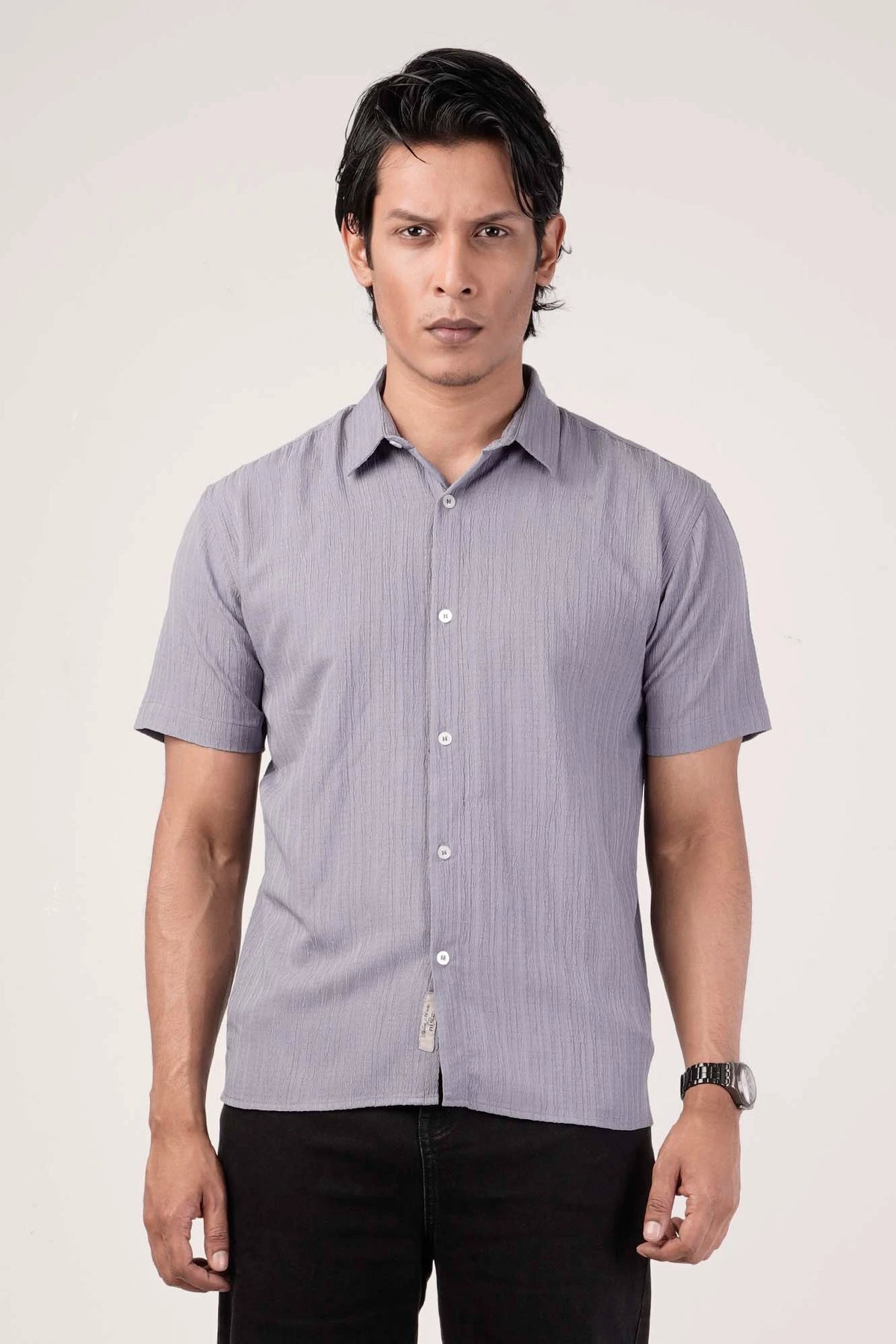 Men's Short Sleeve Shirt (Grey)