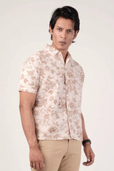 Men's Short Sleeve Shirt (Pastel Brown)