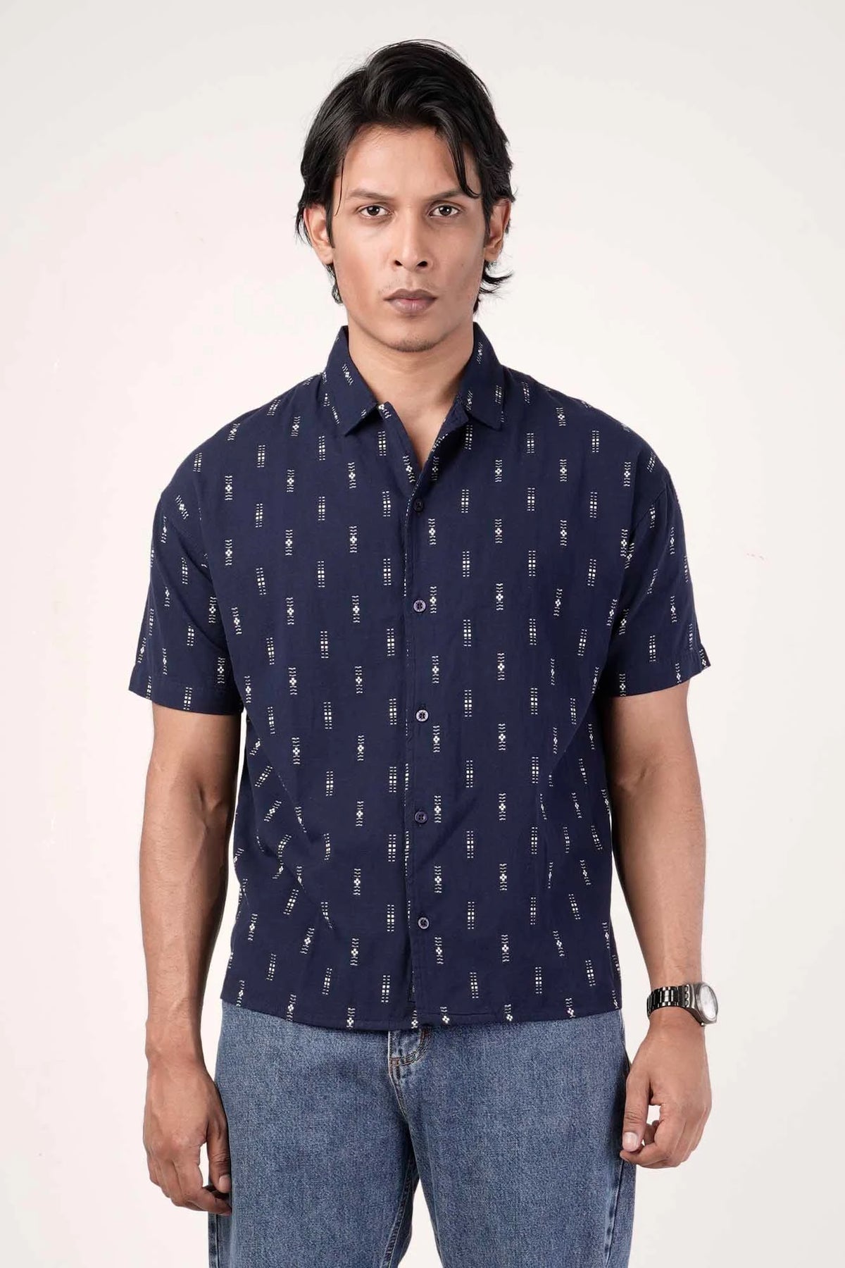 Men's Short Sleeve Shirt (Dk. Navy)