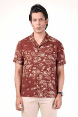 Men's Short Sleeve Shirt (Brown)