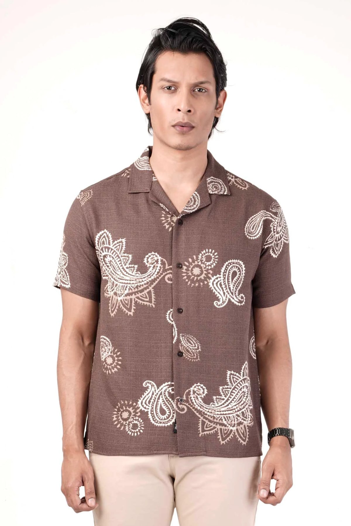 Men's Short Sleeve Shirt (Taupe)