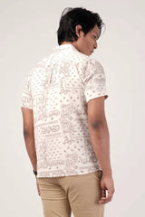 Men's Short Sleeve Shirt (Off White)