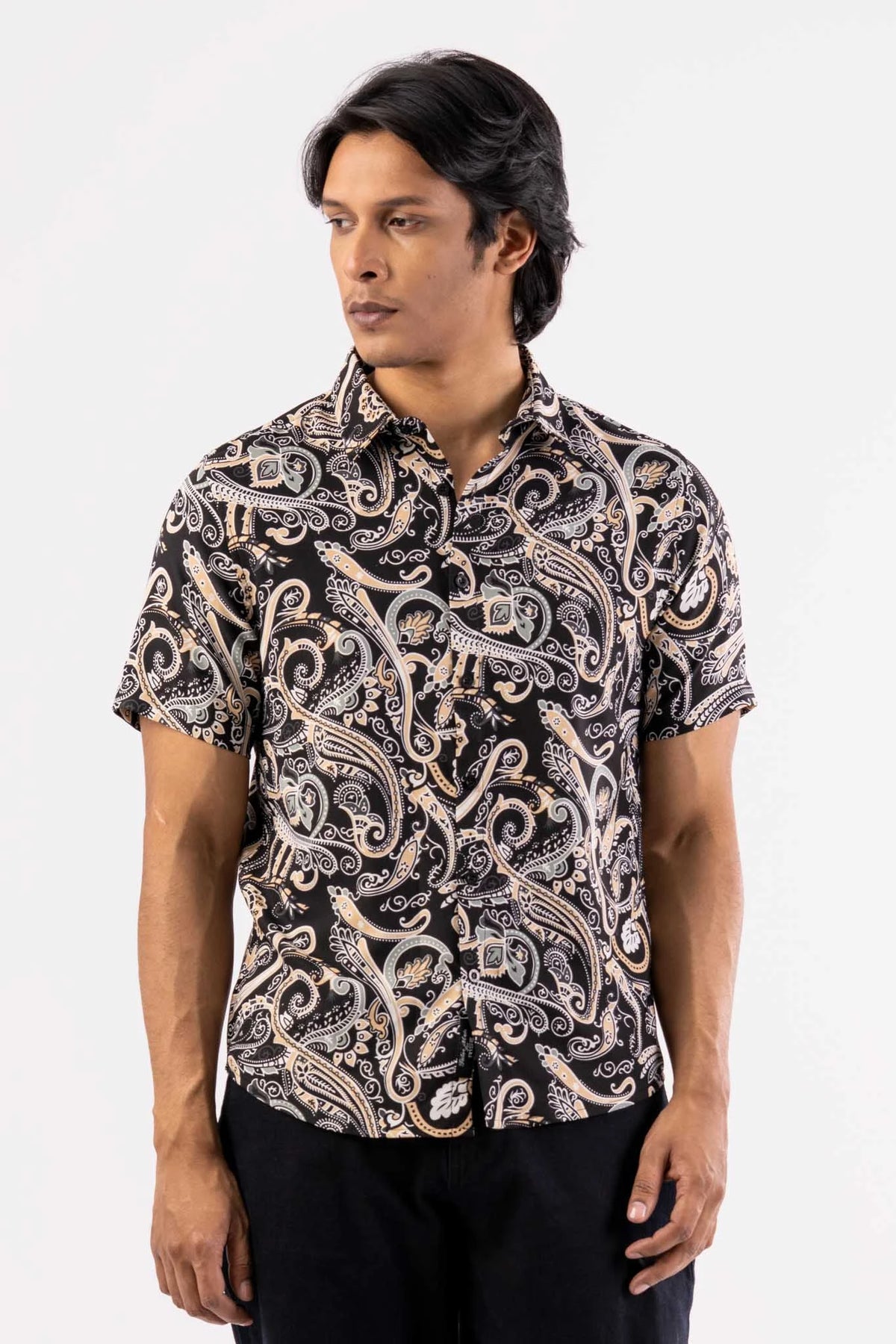 Men's Short Sleeve Shirt (Black)